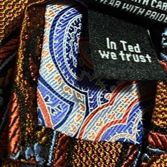 Ted Baker London Paisley 100% Silk Tie - Picture 4 of 4